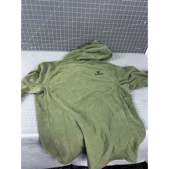 Men's King's Camo XKG Covert Hunting Hoodie Medium Olive Zipper Pockets & Hood - Picture 8 of 10